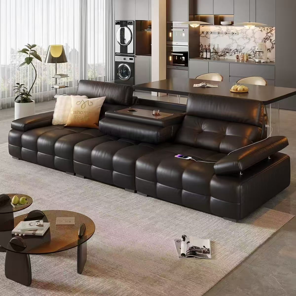 Gaoliang Sofa Modern Smart Factory Direct Power Reclining Sofa OEM/ODM (SF137)