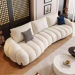 Gaoliang Sofa Cream Style Fabric Piano Key Design Comfortable Sofa OEM/ODM (SF138)