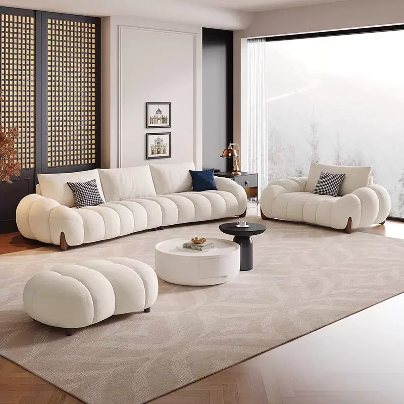 Gaoliang Sofa Cream Style Fabric Piano Key Design Comfortable Sofa OEM/ODM (SF138)