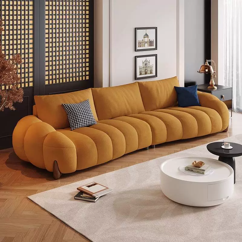 SF138 (3) Gaoliang Sofa Cream Style Fabric Piano Key Design Comfortable Sofa OEM/ODM (SF138)