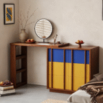 Gaoliang Dressing Table Antique Color-blocked Corner Makeup Vanities OEM/ODM (ZT27)