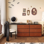 Gaoliang Dressing Table Modern Nordic Vanity Makeup Desk with Drawers OEM/ODM (ZT28)