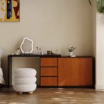 Gaoliang Makeup Vanities French Retro Dressing Table with Drawers OEM/ODM (ZT30)