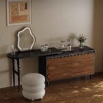 Gaoliang Makeup Vanities Modern Retro Luxury High Quality Dressing Table OEM/ODM (ZT31)