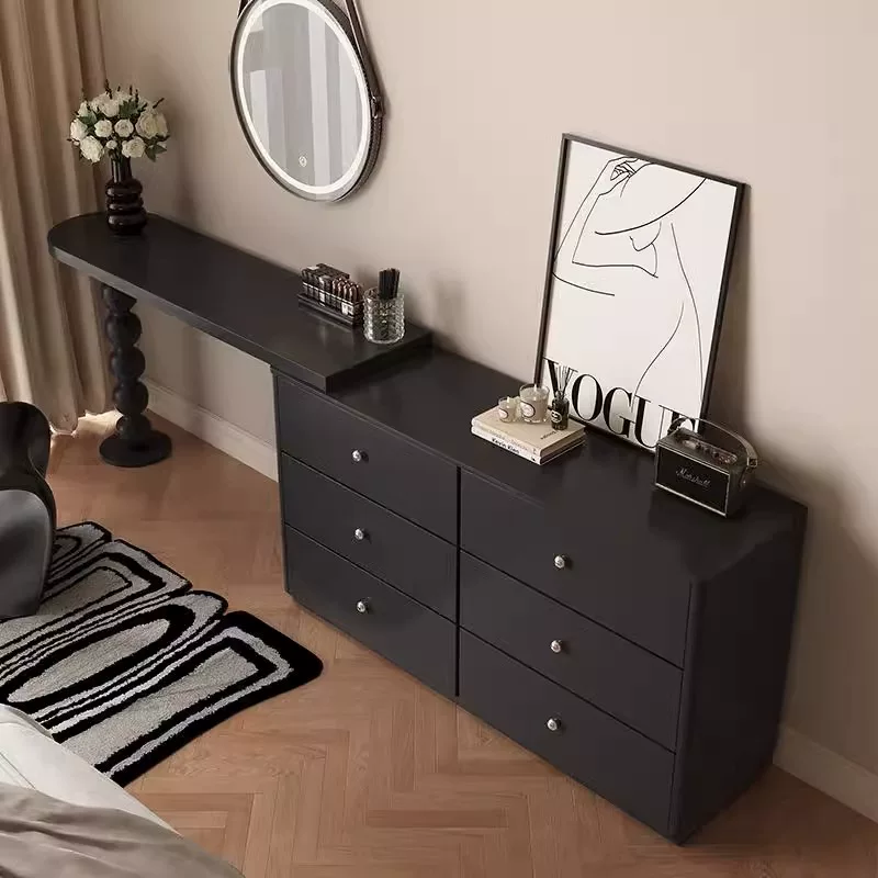 ZT33 (3) Gaoliang Makeup Vanities Modern Black French Vintage Dressing Table OEM/ODM (ZT33)