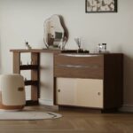 Gaoliang Makeup Vanities Reversible Makeup Table Set with Mirror OEM/ODM (ZT34)