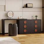 Gaoliang Makeup Vanities Wooden Extendable Makeup Table with Storage OEM/ODM (ZT39)