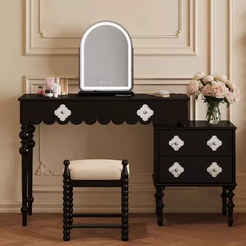 Gaoliang Vanity Desk for Makeup French Style Dressing Table with Drawers OEM/ODM (ZT40)