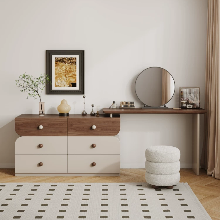 ZT41 (1) Gaoliang Vanity Desk for Makeup Corner Multi-Storage Drawer Makeup Vanity Table OEM/ODM (ZT41)