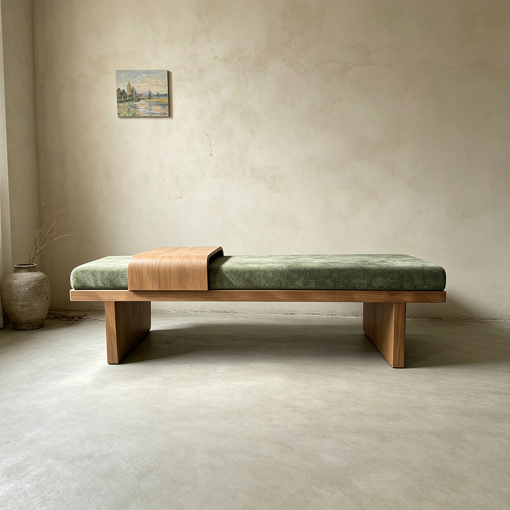 DZ09-2 wooden ottoman shoe bench with seat