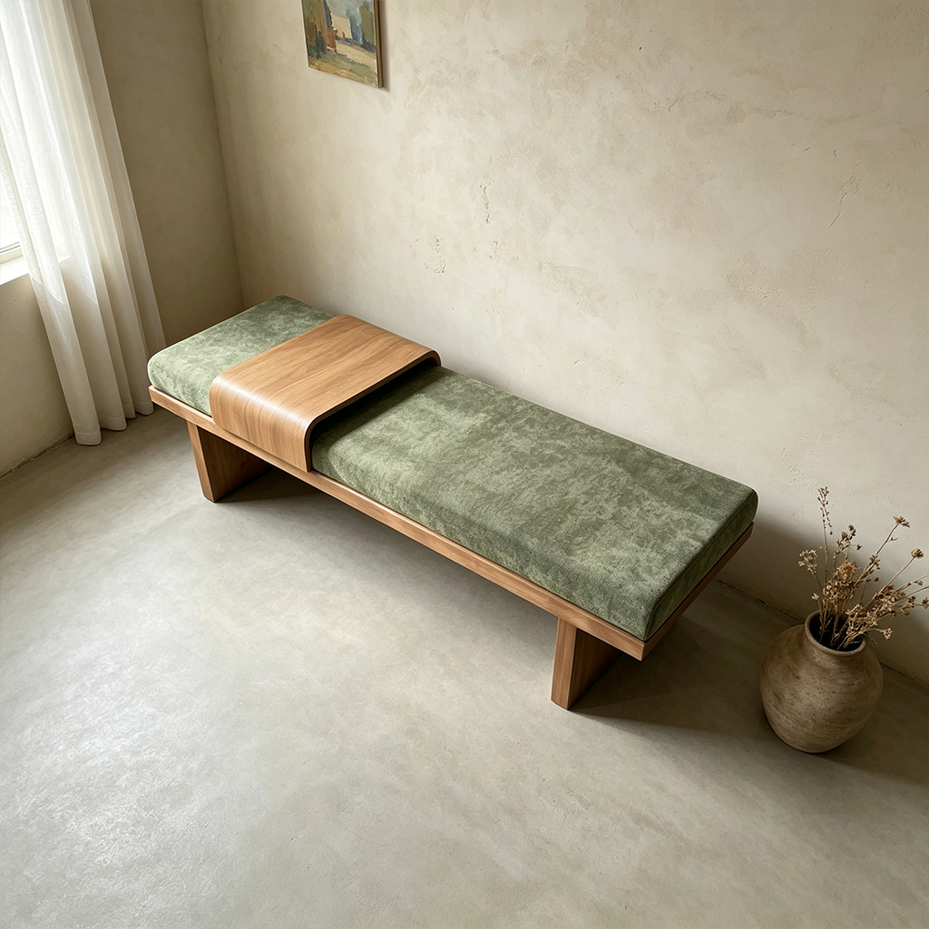 DZ09-4 wooden ottoman shoe bench with seat