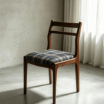 Solid Wood Dining Chair Modern Upholstered Restaurant Chair