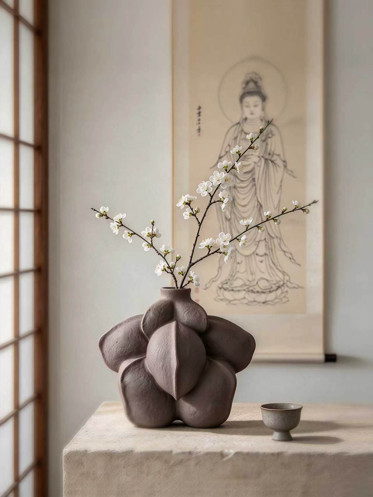 A01-1 Gaoliang Ceramic flower vase home decor (A01)