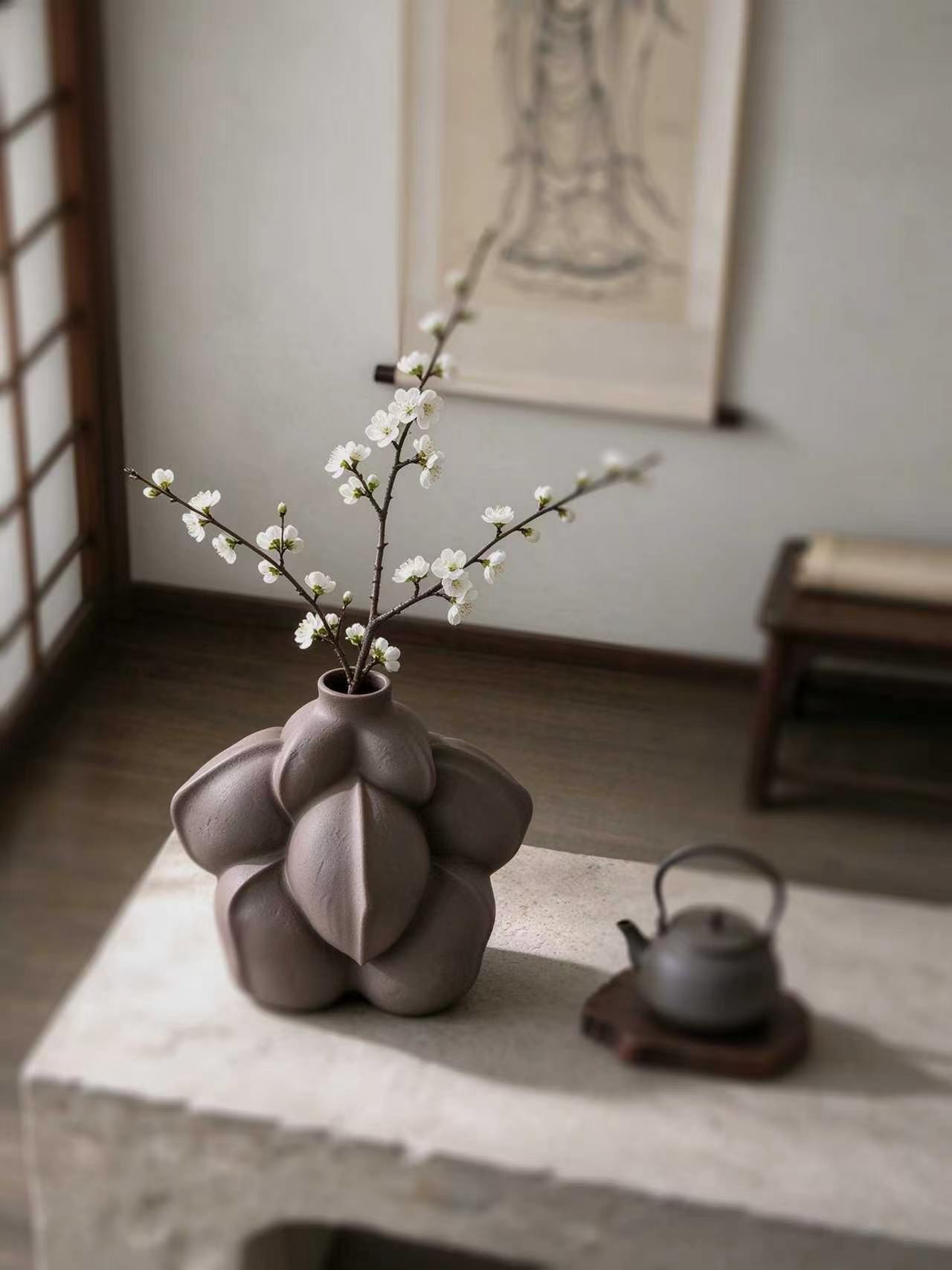 A01-2 Gaoliang Ceramic flower vase home decor (A01)