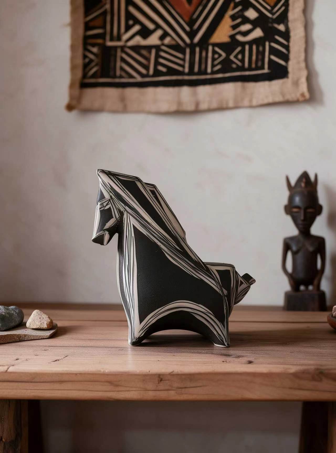 CMS57-1 Gaoliang Horse Ceramic Ornament Tabletop Decoration (CMS57)