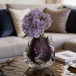 Gaoliang purple Glass Flower Vase (FB-E24060)